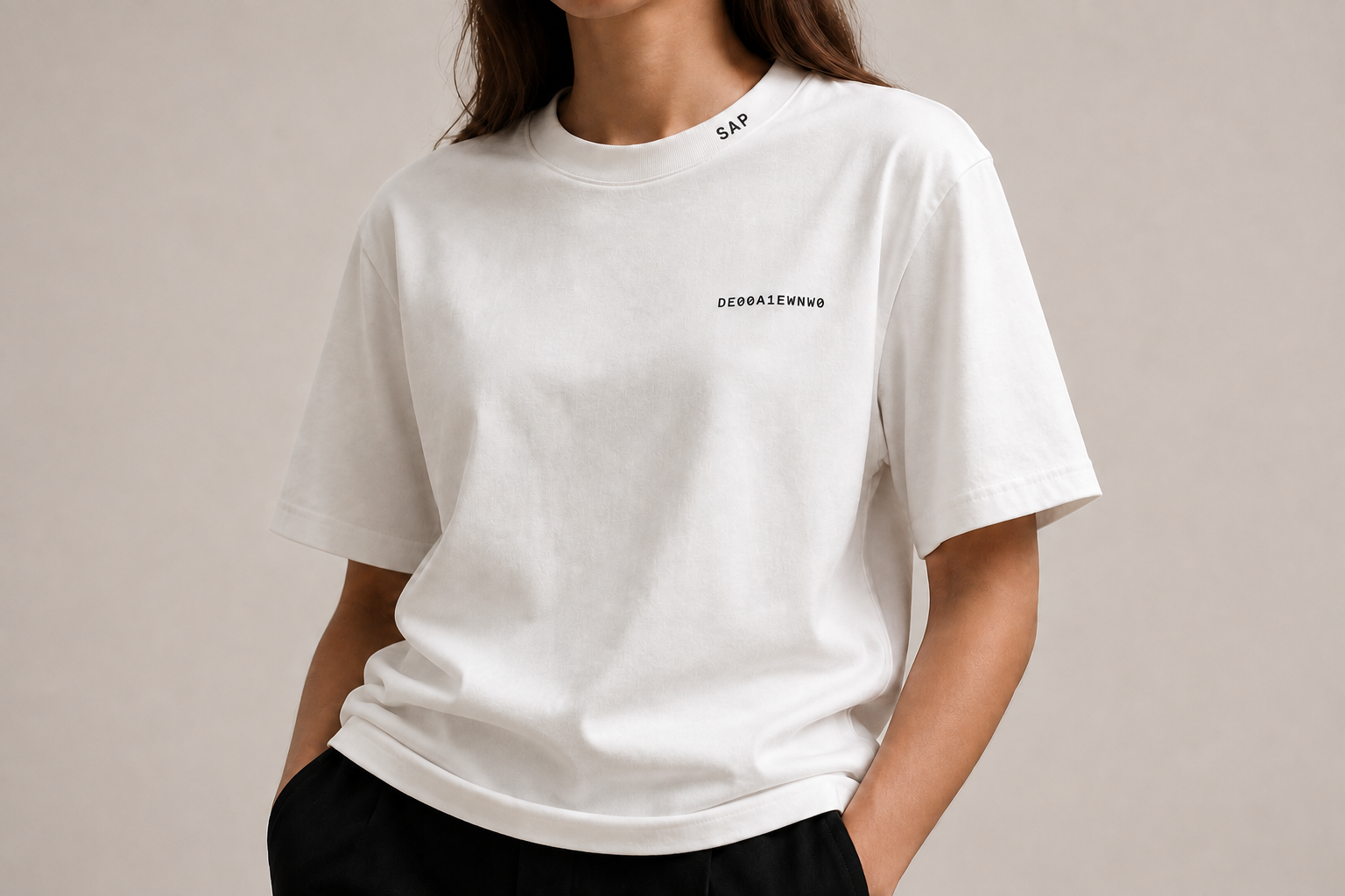 Woman wearing the SAP Employee Edition shirt
